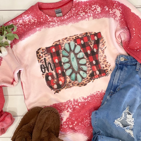 Tops Oh Joy Bleached Christmas Sweatshirt Poshmark